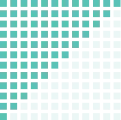 A matrix of squares, a half of the square divided diagonally bottom left to top right are the brightest