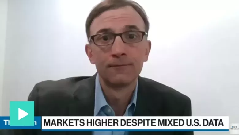 Doug Peta speaking to BNN Bloomberg, with the caption “Markets Higher Despite Mixed U.S. Data.”